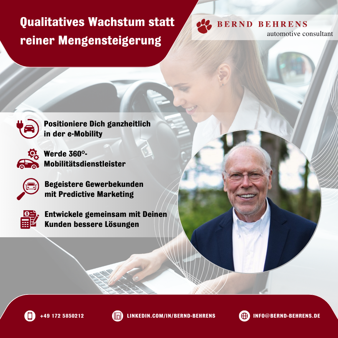 Bernd Behrens: Qualitatives Wachstum statt reiner Mengensteigerung